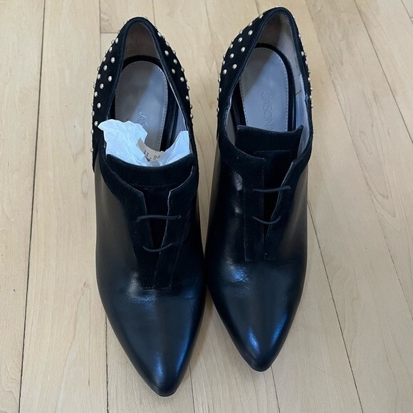 Jason Wu All Leather Gold Studded Made in Italy Bootie in Black 36.5 - Picture 3 of 14